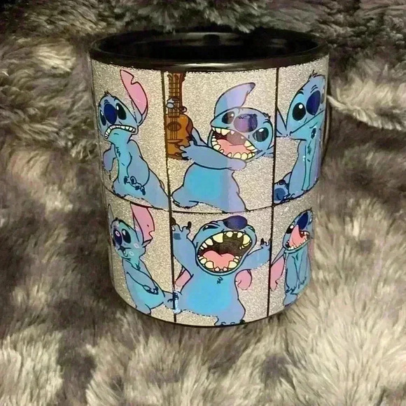 Silver Buffalo Disney Lilo &  Stitch Stitch Grid Glitter Mug - Picture 2 of 13